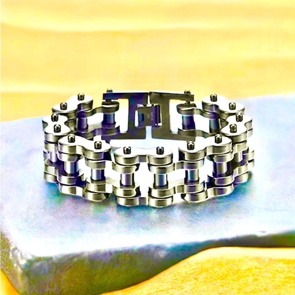 Heavy Duty Stainless Steel Motorcycle Chain Bike Bracelet